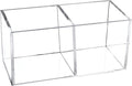 dedoot Acrylic Drawer Organizer, Clear 2 Compartment 2 Section Makeup Organizer Transparent Plastic Makeup Brush Holder Makeup Jewelry Accessories Storage Acrylic Square Cube Box,5x2.5x2.3 Inch