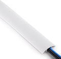 ZhiYo 3.6ft Cord Covers for Wires on Floor, Cord Hider Floor Hide Extension Cords, Soft PVC Cable Cover Cable Protector, Wire Cavity W0.62in H0.31in, White