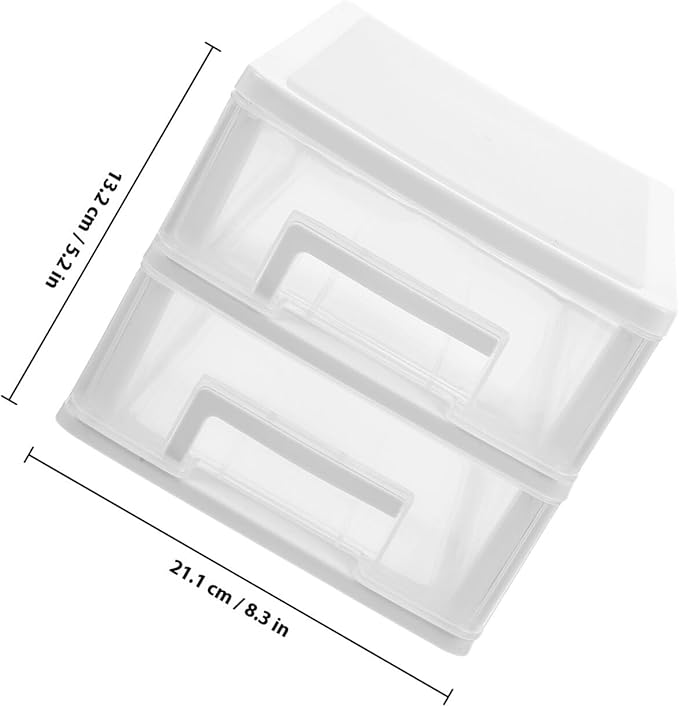 BESPORTBLE Transparent Desktop Drawer Organizer Box Drawer Storage Cabinet with Sturdy PP Material Heat Resistant Lightweight Stationery and Sundries Storage for Office and Home Use