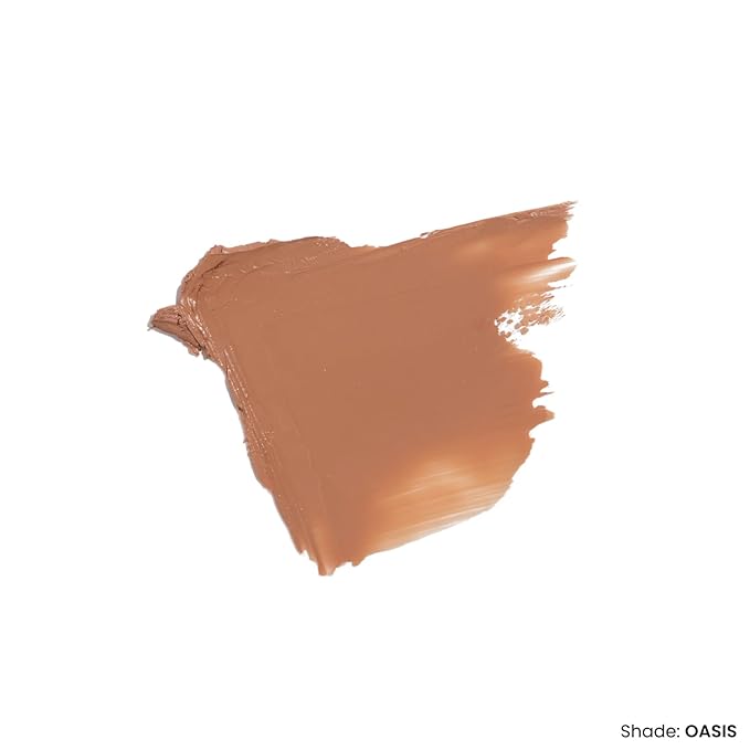 OFIR Geo Sculpt Blendable Cream Bronzer | Buildable Radiant Finish with Vitamin E | Vegan & Cruelty Free Makeup Bronzer | Sun Kissed Glow Compact For Sculpting Cheekbones|Oasis - Rich Caramel, 0.24 oz
