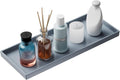 Vanity and Bathroom Tray, 15" ABS Countertop Organizer,Waterproof Vanity Tray for Toilet Tank,Perfume,Soap,Keys,Bathroom Accessories,Kitchen and Bath Trays,Non Slip Small Trays,Gray