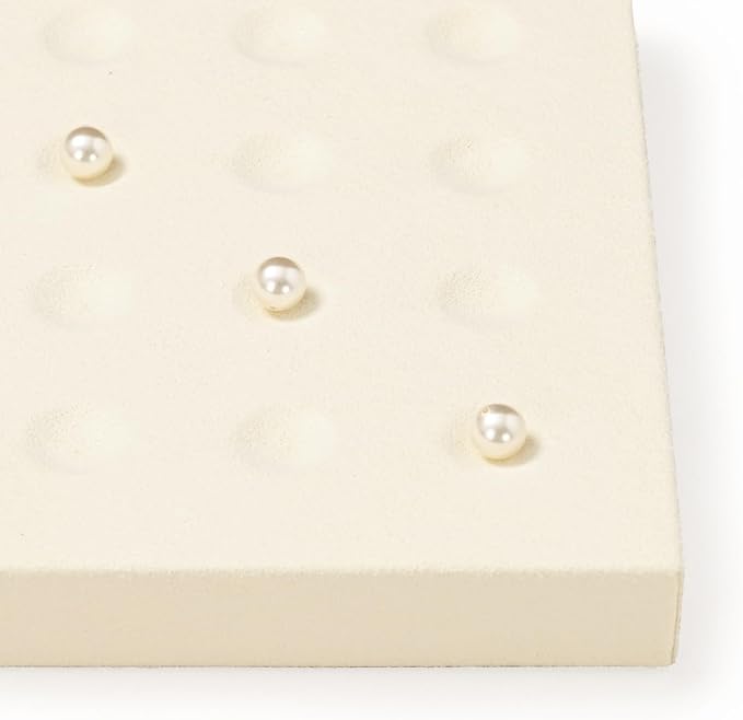 Oirlv Microfiber Diamonds Gemstones Jewelry Display Organize Tray Crystal Beads Holder for Stones Display Organizer Showcase(Beige)