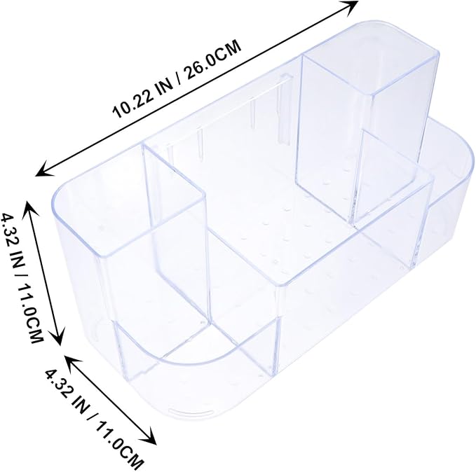 Wall-mounted Toiletry Case Transparent Multi-grid Cosmetic Storage Box for Bathroom Makeup Organizer Holder Easy Install and Spacious Vanity Storage