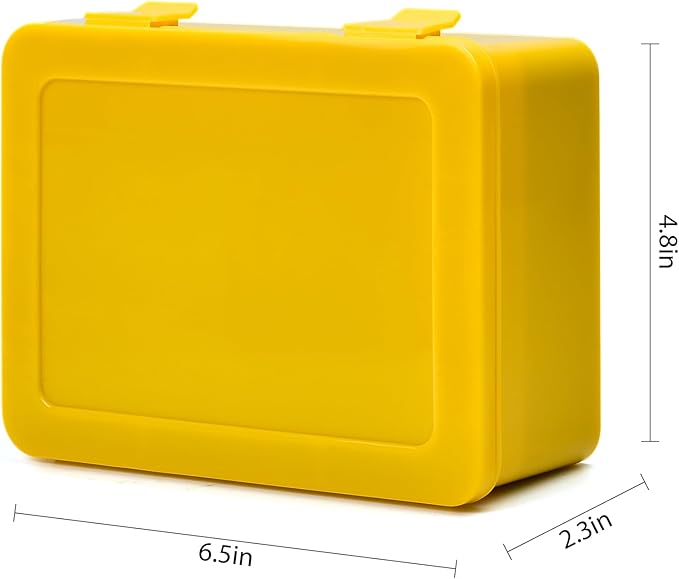 Battery Organizer Storage Box, Garage Case Holder for 24* AA, 30* AAA Batteries (Bag Not Include Batteries Pack) (yellow)