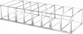 JUOPZKENN Transparent Acrylic Makeup Stand,8 Spaces Eyeshadow Palette Organizer,Cosmetic Storage Holder Display Stand Rack for Bathroom Countertop Vanity