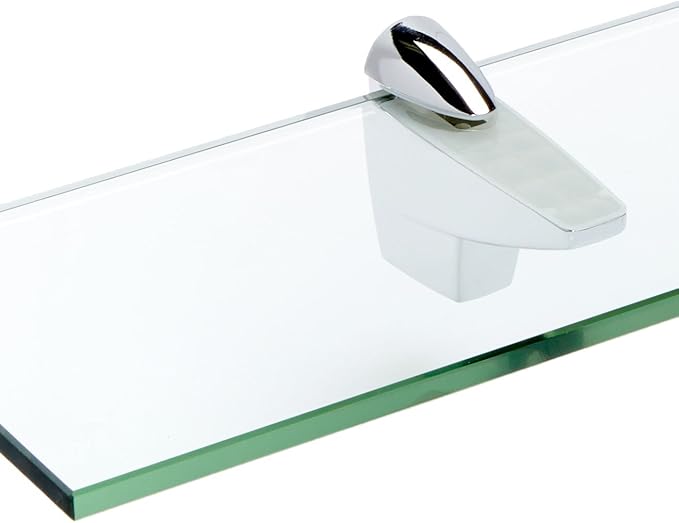 Spancraft Glass F-4.75x33-Chrome Falcon Glass Shelf, Chrome, 4.75" x 33"