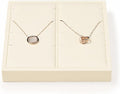 Oirlv Microfiber Jewelry Pendant Display Tray Jewelry Necklace Organizer Display Tray(Beige)