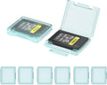 KIWIFOTOS 6 Pack CFexpress Type-A Memory Card Case Translucent with Labels Storage CFA Anti-Shock Card Holder (Case Only)