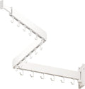 Wall Mounted Clothes Drying Rack, Collapsible, Folding, Retractable - Clothes Hanging Rack (Hooks, White)