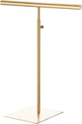 uxcell Necklace Display Stand Adjustable Height Jewelry Rack T Bar Tabletop Purse Holder for Home Boutique Store - Gold