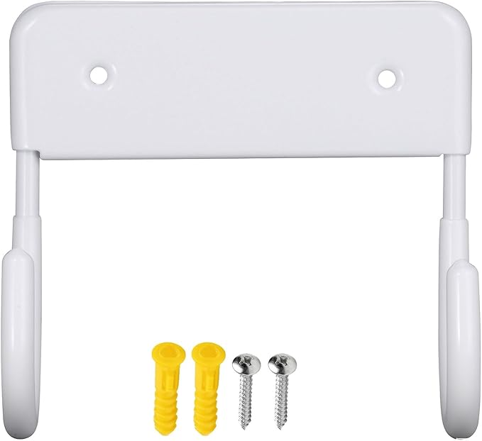 Ironing Board Hanger Wall Mount, Ironing Board Holder Organizer Wall Rack for Laundry Rooms Space-Saving Storage Rack Hanging Shelf Hanger (White)