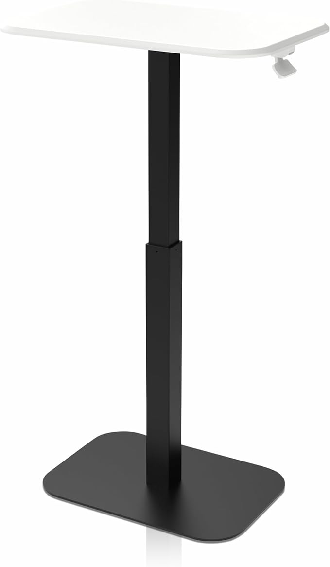 Ergohome™ ELEVANCE Table™ Height Adjustable Side Table for Couch or Bed, Laptop Table - End Table Office Coffee Accent Table - Precision Engineering for Superior Stability (Black Base Cloud Top)