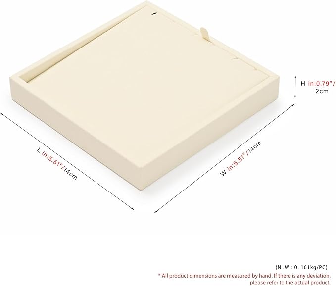 Oirlv Microfiber Jewelry Pendant Display Tray Jewelry Necklace Organizer Display Tray(Beige)