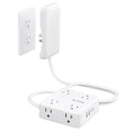 TROND Power Strip with Outlet Cover - Short Flat Extension Cord 3FT with 8 AC Outlets & 4 USB Ports, 13A/1625W, 1700J Surge Protector, Indoor Cord Concealer for Kitchen Home Improvement Essentials
