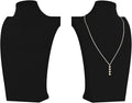 Necklace Bust Display Stand, Necklace Holder, Pendant Chain Necklace Organizer for Women (Black Velvet, L 2PCS)