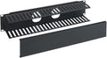 ICC 2U Finger Duct Cable Manager Panel with Cover, Plastic with Metal Back Frame, 3" Depth, Horizontal Cable Management, Rackmount for 19” Network Racks, Black, Single Pack