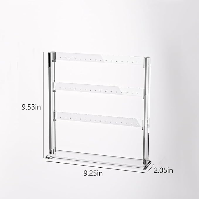 Coward Acrylic Earring Holder Stand, Tabletop Earring Jewelry Easel Display, Earring Jewelry Holder Organizer for Home Use or Store Selling Show (3layer)