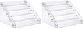 Acrylic Spice Rack, Tiered Spice Rack Shelf Seasoning Organizer for Countertop, Cabinet, Pantry, Kitchen Storage - 5 Tier, 2PCS
