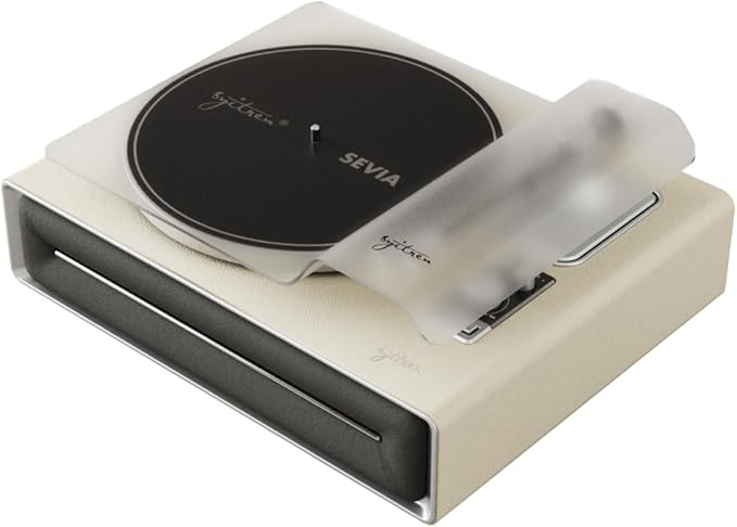 SEVIA Record Player Vintage Turntable for Vinyl Records with Built-in Speakers Bluetooth Retro Phonograph