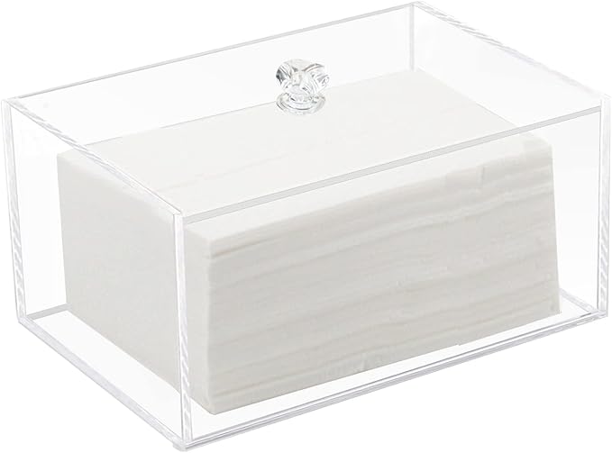 Weiai Acrylic Dryer Sheet Holder, Clear Dryer Sheets Box Container for Laundry Dispenser Storage