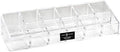 Isaac Jacobs Clear Acrylic 12 Compartment Nail Polish Holder, Organizer for Makeup, Essential Oils, Storage Solution, Rack Display (2 Rows (x6))