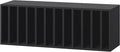 IOTXY DIY Modular Cube Bookcase - CubeXY Customizable Stackable Expandable Basic Shelving Units, 12-Cube Wooden Open Bookshelf with Removable Shelves for Vinyl Record Storage Organizer, Black
