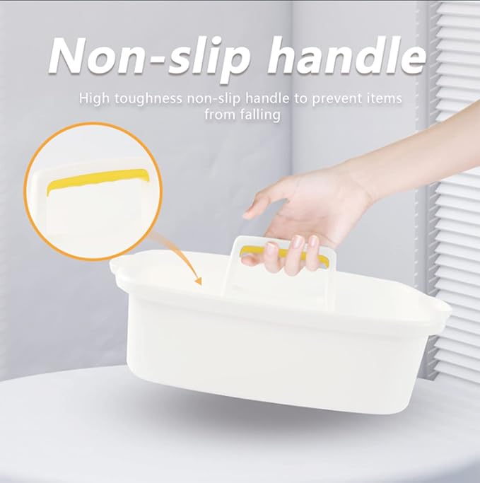 Shower Caddy Plastic Portable Basket Storage Organizer with handle,Bath Caddy Tote,Cleaning Supply Organizer,Cleaning caddy 2 Pack Caddy with 2Pack wipes for Bathroom