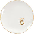 COLLECTIVE HOME - Ceramic Jewelry Tray, Decorative Trinket Dish for Rings Earrings Necklaces Bracelet Watch Keys, Birthday Mother's Day Christmas Gift for Women, 4.75", Glossy (g)