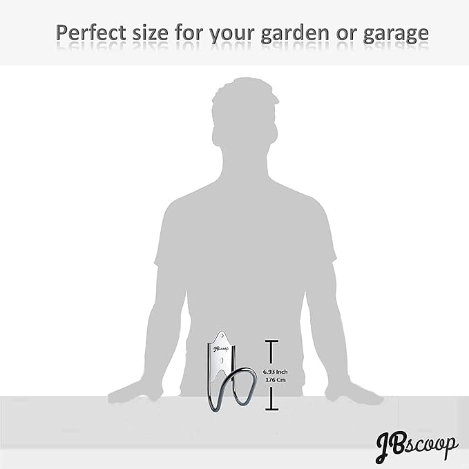 JBscoop Stainless Steel Garden Hose Hanger (Set of 2), for Garden Hose Holder, Rust Free Hose Holder Wall Mount, Heavy Duty Wall Mount Hose Hanger
