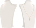 Necklace Bust Display Stand, Necklace Holder, Pendant Chain Necklace Organizer for Women (Beige Velvet, L 2PCS)