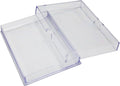 10 Pack Clear Acrylic Card Storage Boxes with Lids – 3 1/2" L x 2 1/2" W x 1/2" H Baseball Card Storage Box, Sports Card Boxes and Magic Card Storage Box – Made in USA