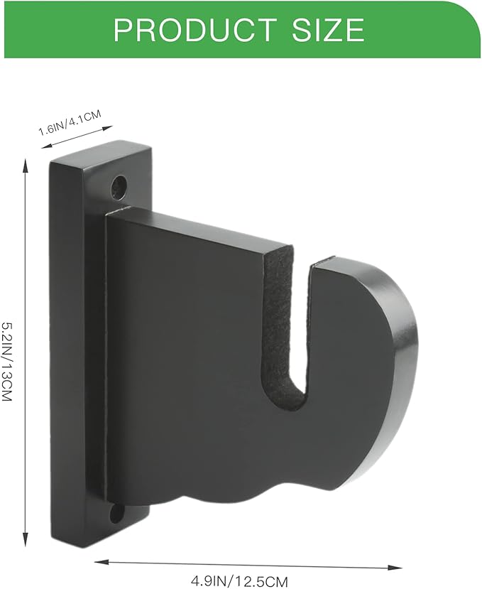 BiJun Skateboard Wall Mount, Snowboard Wall Mount Display, Acrylic Horizontal Skateboards Rack, Skateboard Storage Hanger (Black)