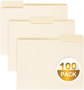 100 Packs Manila File Folder,Manilla Folder 8.5x11,1/3 Cut Tabs Folder for Office,School and Home,Organizer File Folder Letter Size