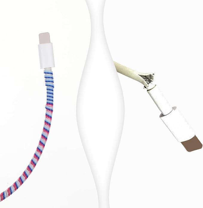 SHENLIU 10Pcs Spiral Cable Protector, Chargers Cord Protector from Pets No Chew Multicolor Spiral Cord Protector Phone Charge Cables Protective Cover