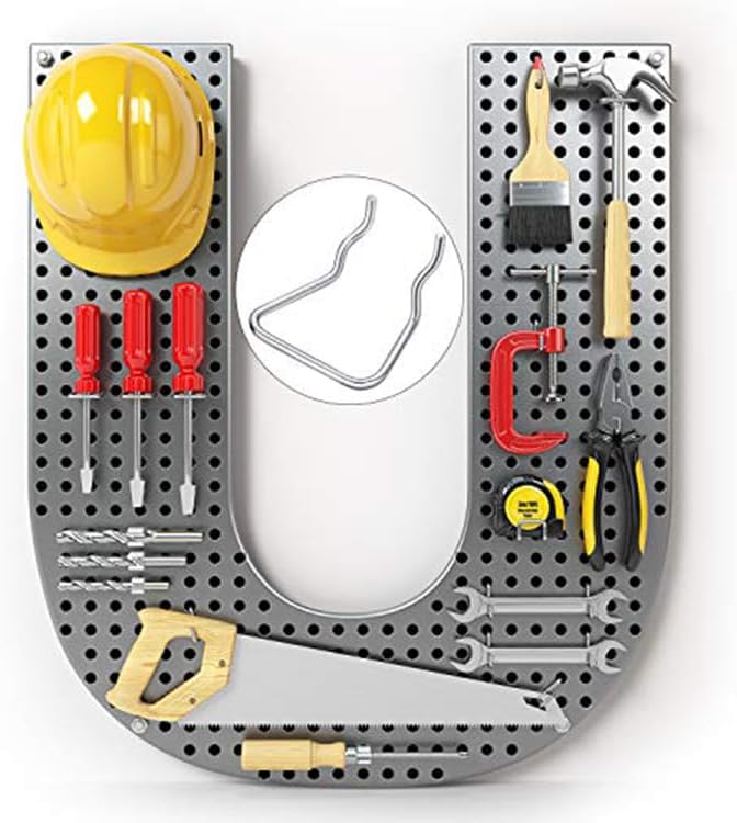 114-Piece Heavy Duty Metal Pegboard Hooks & Organizer Kit with Storage Bins | Fits 1-Inch Pegboard - Organize Tools, Kitchen Utensils, Craft Supplies for Garage, Bathroom, Craft Room, Shop & Office