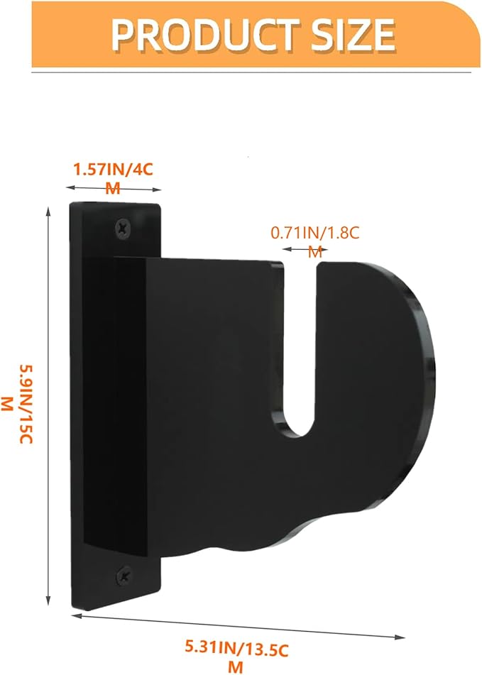 BiJun Skateboard Wall Mount, Snowboard Wall Mount Display, Acrylic Horizontal Skateboards Rack, Skateboard Storage Hanger (Transparent)