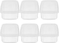 Wakauto 6pcs Small Refrigerator Organizer Bins Food Storage Containers for Fridge Produce Saver Boxes Multipurpose Preservation for Dough Meat Vegetables Kitchen Organization