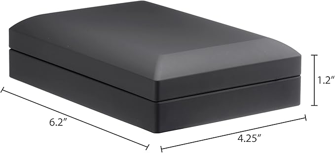 Allure - Small Necklace Box With LED Light, Square Shaped, Elegant Diamond Necklace Case, For Unique Proposal, Engagement Or Wedding, Luxury Black Velvet Interior Jewelry Display Gift Box.