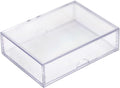 50 Pack Clear Acrylic Card Storage Boxes with Lids – 3 1/2" L x 2 1/2" W x 1" H Baseball Card Storage Box, Sports Card Boxes, Magic Card Storage Box and Playing Card Case – Made in USA