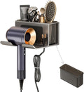 Hair Dryer Holder Wall Mounted,with Individually Removable Organizer Box, Aluminum Blow Dryer Holder for Bathroom, Salon Organizers & Storage(Gunmetal Grey),Weight Capacity 10 kg (22 lbs)