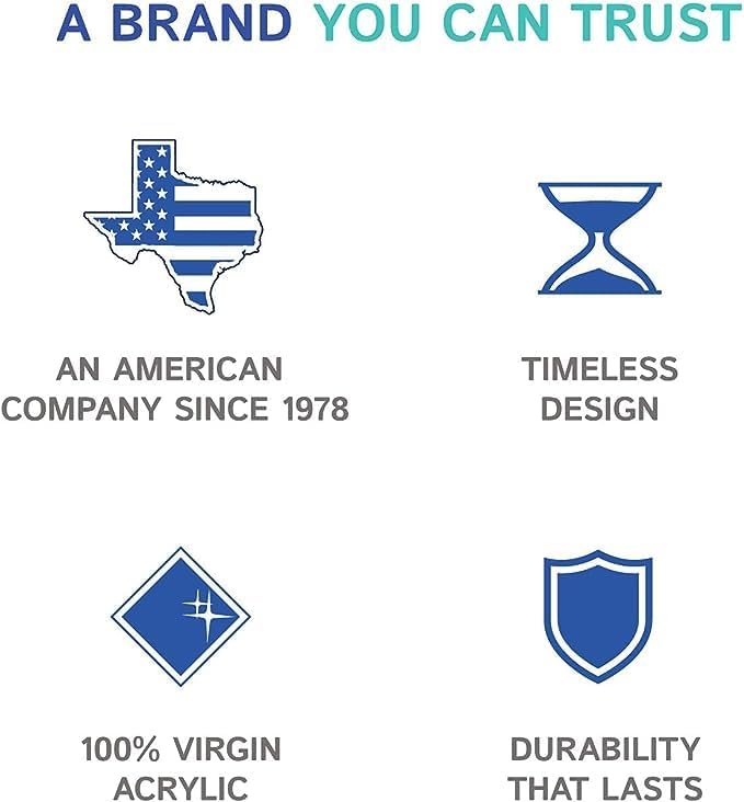 Huang Acrylic Clear Rectangle Paper Napkin Holder | For Dinner, Bathrooms, Hosting, Picnics, Weddings, Parties | Long Lasting Premium Acrylic Construction