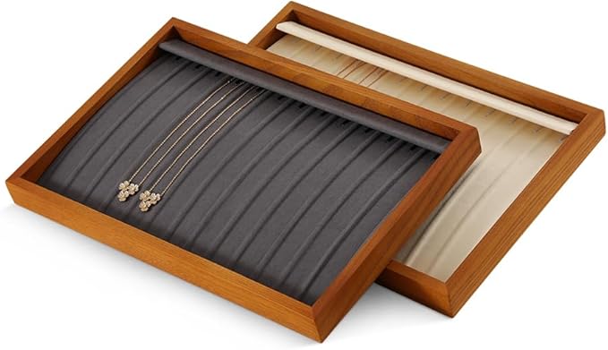 Ring Storage Tray, Wood Ring Tray For Jewelry,Black Earring Stud Organizer,Premium Jewelry Drawer Organizer