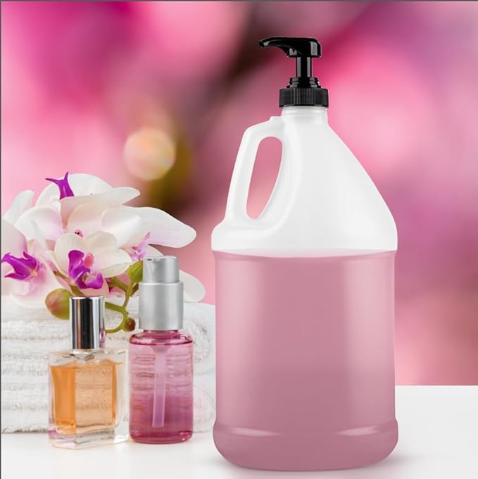 Kitchentoolz 1-Gallon Plastic Jug with Pump Dispenser - Ideal for Epoxy Resin, Laundry Detergent, Liquid Soap, Snow Cone Syrup, Batter