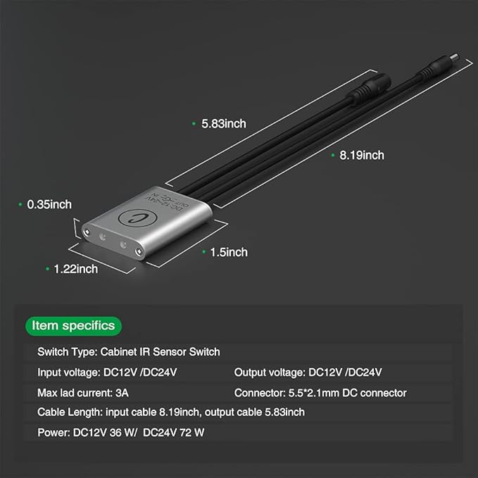 Sensky 19.7FT/6M Cabinet Lighting Kit Flexible LED Strip Lights Kit with Cabinet Sensor Switch,Power Adapter for Gun Safe Cabinet Pantry Wardrobe Lighting (6000K, 6M)