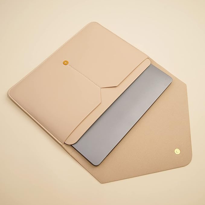 Laptop Sleeve 14 Inch Compatible with MacBook Pro 14,Old MacBook Air 13 2010-2017, Old MacBook Pro 13 2012-2015, Surface Laptop 13.5 with Small Pouch, Mouse Pad and Cord Organizer,Color Beige