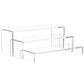 NIUBEE Acrylic Display Riser, 3 Pcs 12" Large Acrylic Risers, Clear Rectangular Stands for Candy Dessert Cupcakes, Collectibles Display Stands Shelf for Display for Funko POP Figures