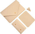 Laptop Sleeve 14 Inch Compatible with MacBook Pro 14,Old MacBook Air 13 2010-2017, Old MacBook Pro 13 2012-2015, Surface Laptop 13.5 with Small Pouch, Mouse Pad and Cord Organizer,Color Beige