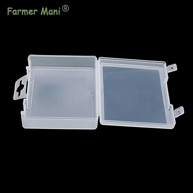 2 Pack Rectangle Plastic Frosted Storage Containers Box(5.2 x 4.02 x 1.3 inch), Polypropylene Box with Hinged Lid for Beads, Coins, Safety Pins and Learning Supplies,Screws,Drills,Battery