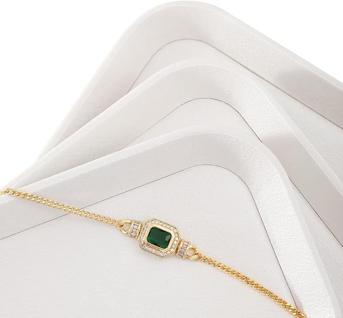 Jewelry Tray, Leather Trinket Tray,Luxury Necklace Organizer,Premium Jewelry Display For Vendors,White Watch Tray