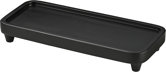 Bathroom Tray for Counter,Vanity Tray,Soap Dispenser Tray for Kitchen Sink, Kitchen and Home Decor(Black)